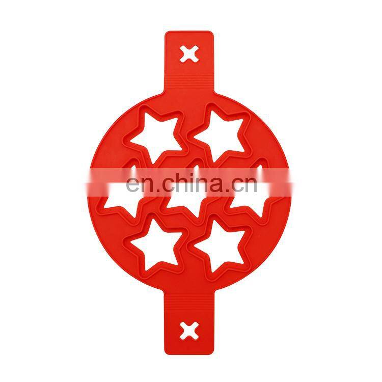 Customize Silicone Star Shaped Fried Egg Ring Omelette Egg Ring Pancake Poach Mold