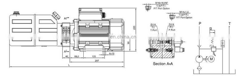 lift table hydraulic power pack with gear pump 380v ac motor