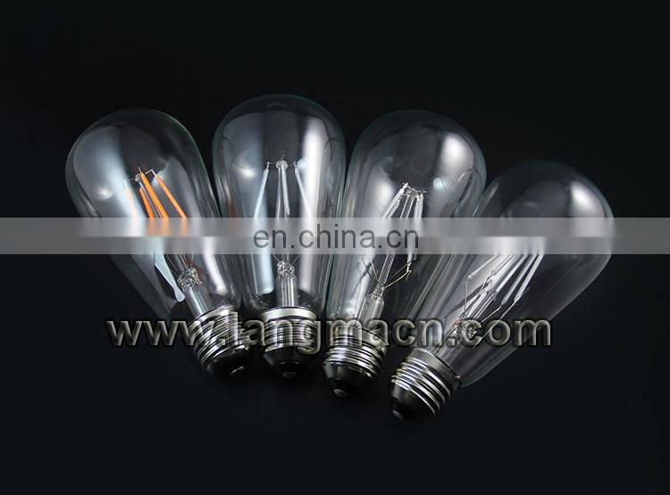4W 6W 8W 220V Antique Vintage Retro Edison Bulbs E27 Spiral LED Light RGB ST64 LED Edison Lamp For Pendant Lamp Lighting