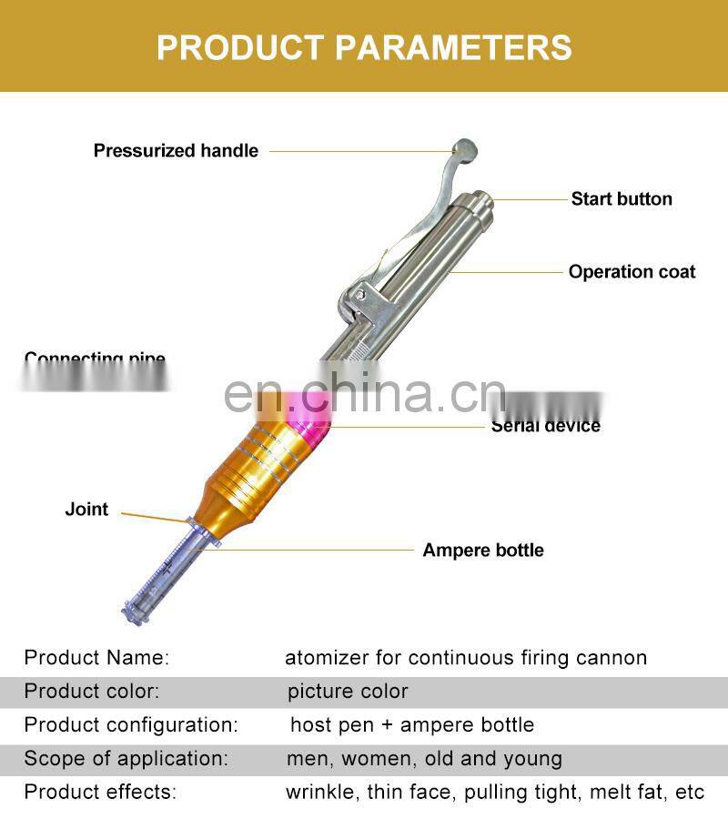 2019 newest choice Jet Injection Gun /Mesotherapy Dermal Filler Gun/ Hyaluronic Acid Device For Lip Lifting Pen