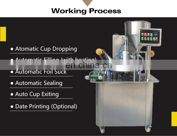 china factory price jelly yogurt ice cream cup filling and sealing machine
