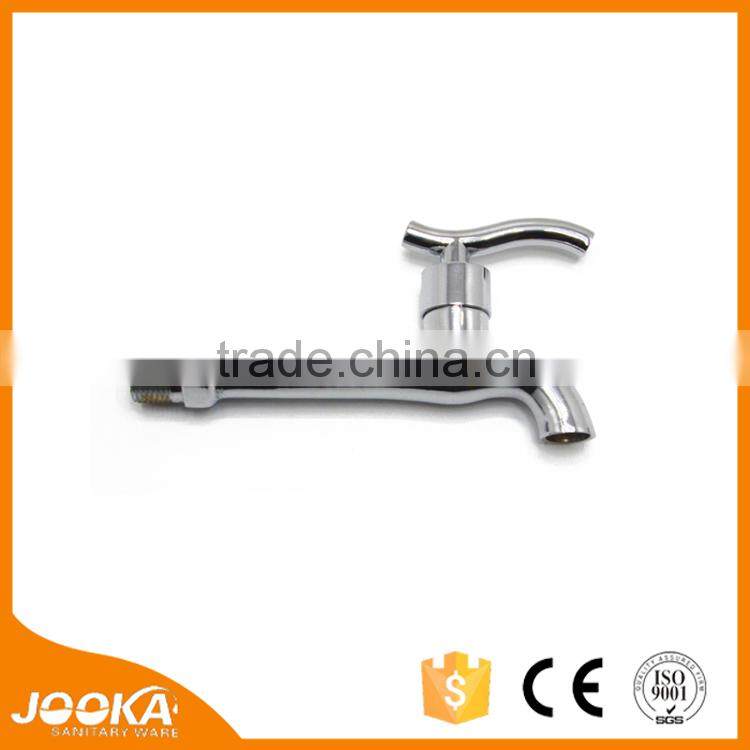 Wall mounted long brass bibcock