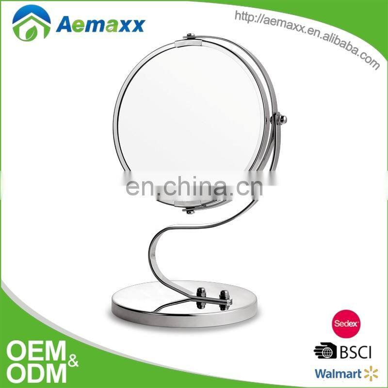 Professional two sides chrome bathroom magnification mirror