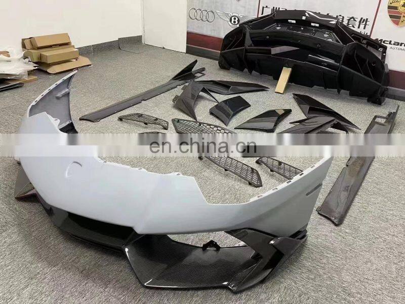 Runde Half Carbon For Lamborghini Aventador LP700 LP720 Mansory Style Body Kit Front Bumper Rear Bumper Side Skirts Wind Knife