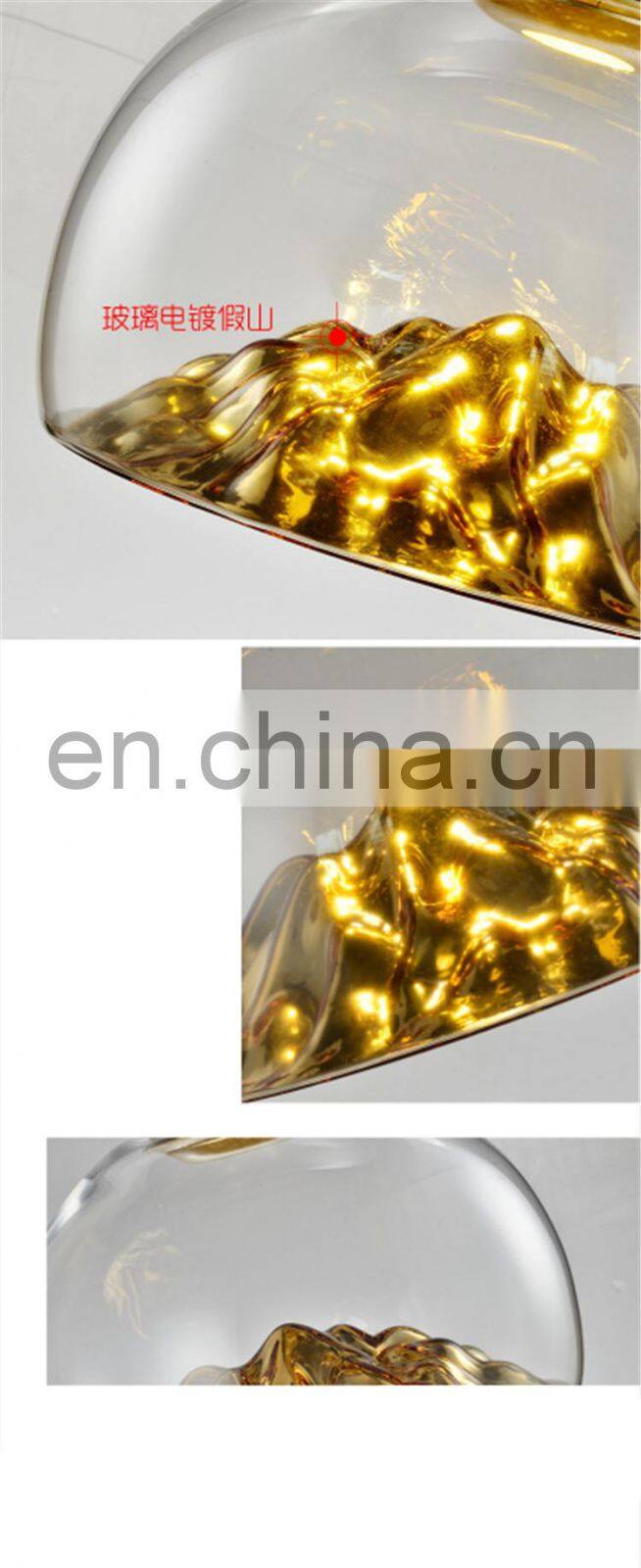 Home Hotel Hanging Lighting Glass Pendant Lights Modern Art LED Chandelier Light