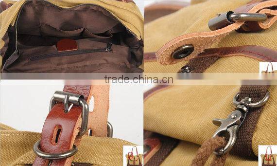 Canvas With Leather Mens/women Briefcase