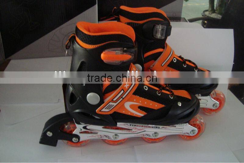 2015 hot pink inline flashing wheels skate shoes