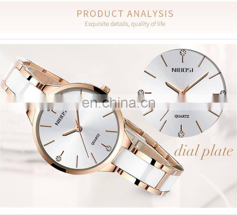 NIBOSI Watch Women Watches Ladies Creative Women's Ceramic Bracelet Watches Female Clock Relogio Feminino Montre Femme