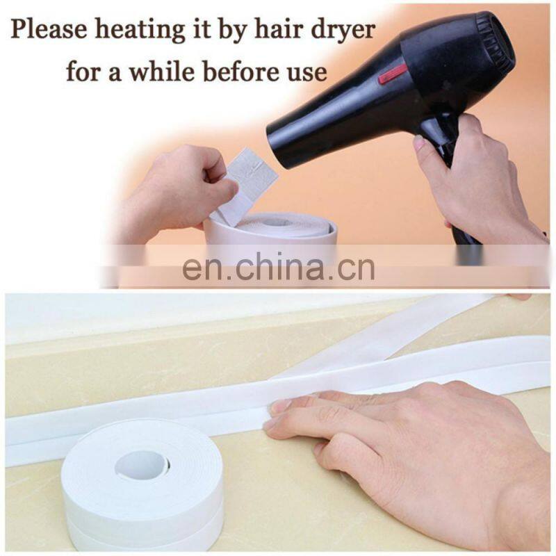 Bathroom Kitchen Accessories Shower Bath Sealing Strip Tape Caulk Strip Self Adhesive Waterproof Wall Sticker Sink Edge Tape