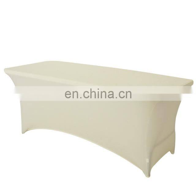 Amazon Best Seller 4ft 6ft 8ft Custom Rectangular Fitted Stretch Spandex Table Cover Tablecloths