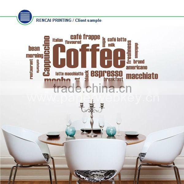 Coffee Shop Wall Words Sticker Removable Vinyl Wall Decal Quote wall sticker