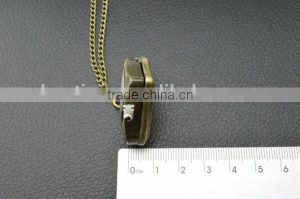 Retro necklace watch happy branded and heart shape necklace watch quartz necklace watch