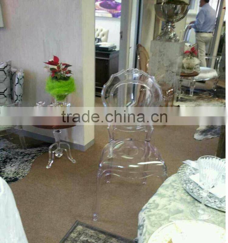 High quality PC wedding clear glass chair
