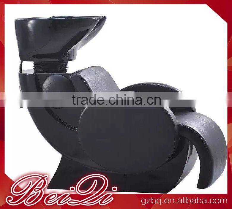 High-end Backwash Ceramic Shampoo Bowl Sink Chair Unit Station Beauty Spa Station Salon Equipment