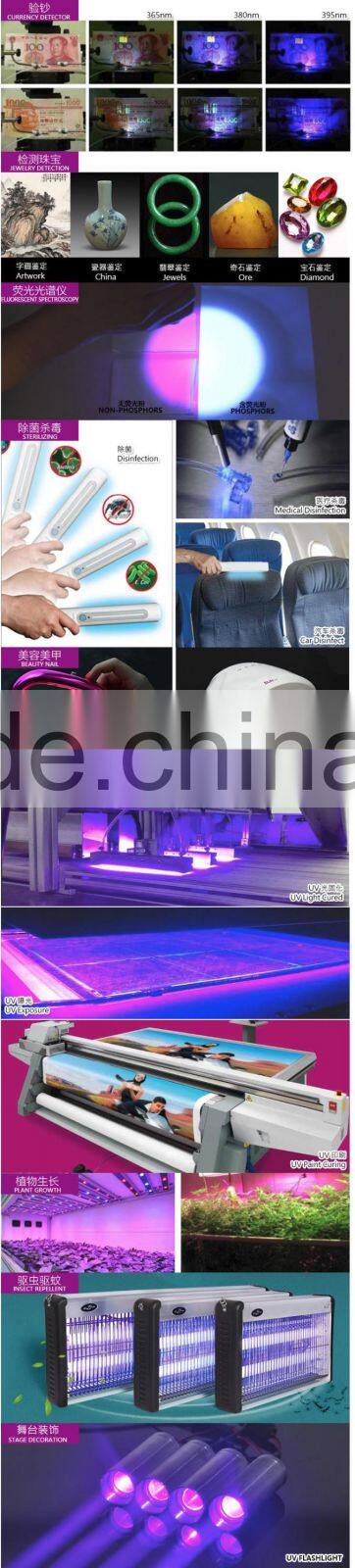 Straw Hat 5mm LED uv light source with 0.06W and 365nm for torch light