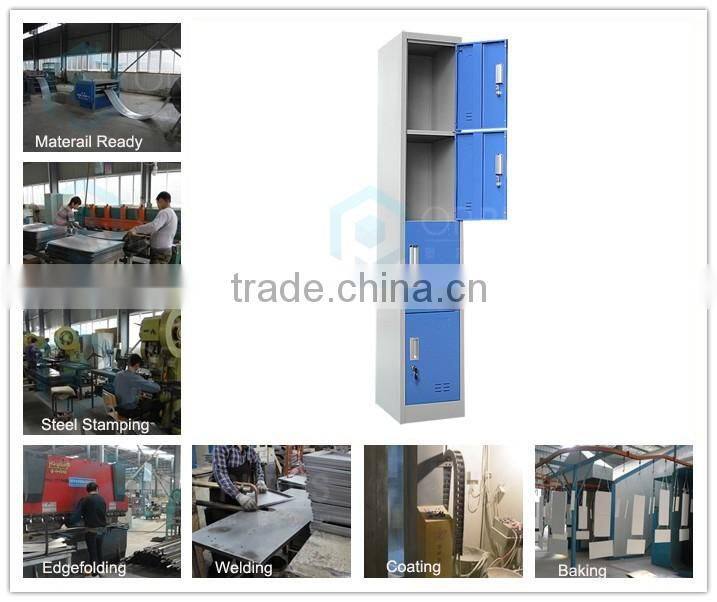 Fast Delivery Lockers Metal Frame Clothes Closet With 4 Door