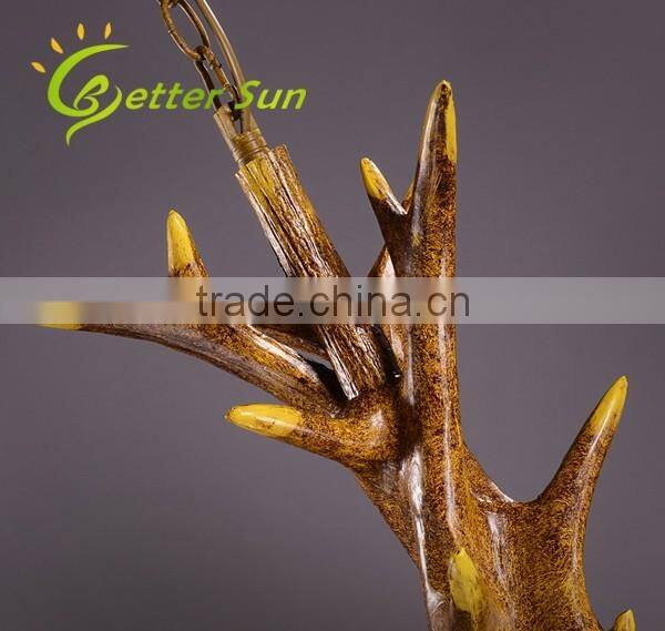 New Modern Deer Antler Chandelier Rustic Ceiling Lamp Made in China