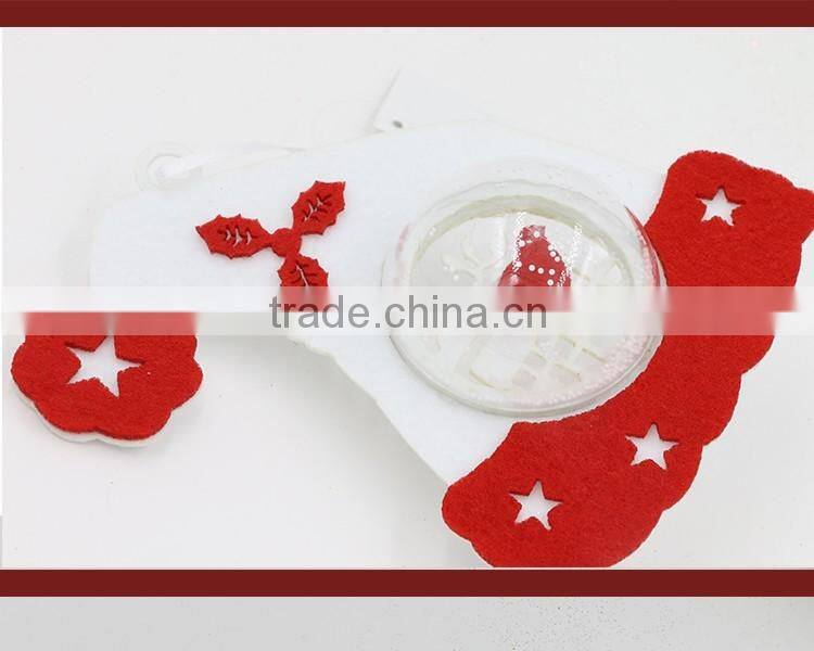 Plastic Clear Christmas Ball In Santa Hat Design Christmas Tree Hanging Ornaments Dropshipping Xmas Decoration