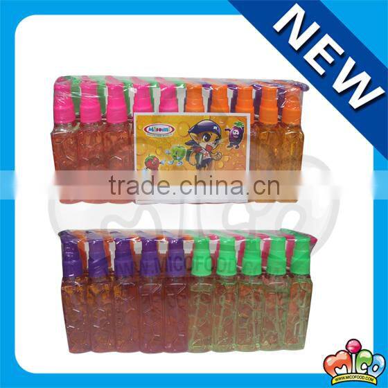 assorted fruit liquid candy in square bottle
