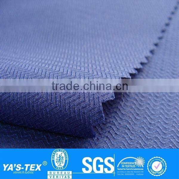 Dark Blue Jacquard Weave Fabric Recycle Fabric For Spring Summer Sportswear Jacket