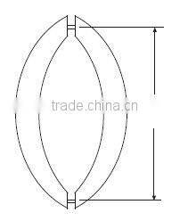 semi-circle type aluminium door handle