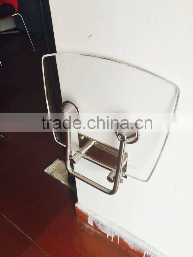 shower chair foshan,acrylic seat pad with 304 s.s wall mounted bracket