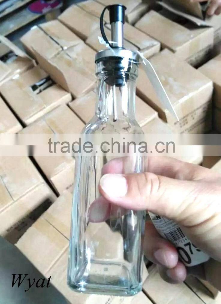 cheap square glass cooking olive bottles 100ml 3.5oz