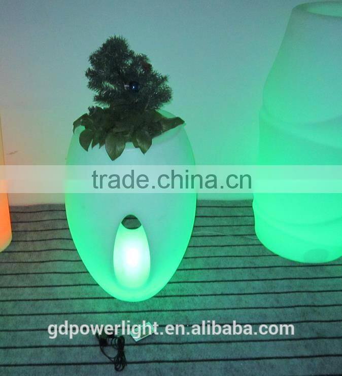 New PE plastic Flowerpot with LED light YXF-4667
