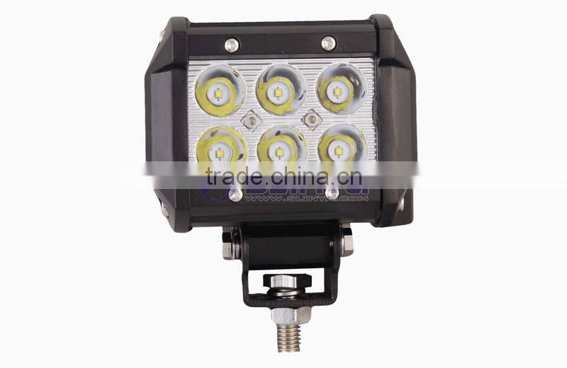 18W 4 inch 6 X 3W IP67 Waterproof TRUCK/BOAT/JEEP/SUV LED Work Light Bar