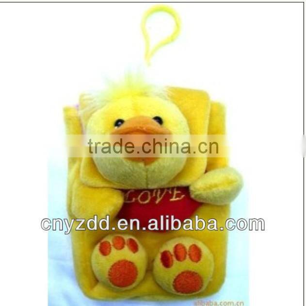 plush toy camera/ animal shape plush camera bag/ stuffed camera plush bag