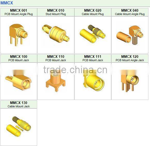 MMCX Female Straight PCB RF Micro Coaxial Connector