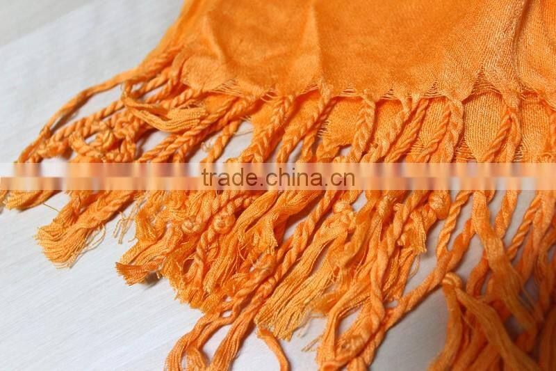 Fashionable satin printed pure color long scarf pashmina scarf make your own scarf