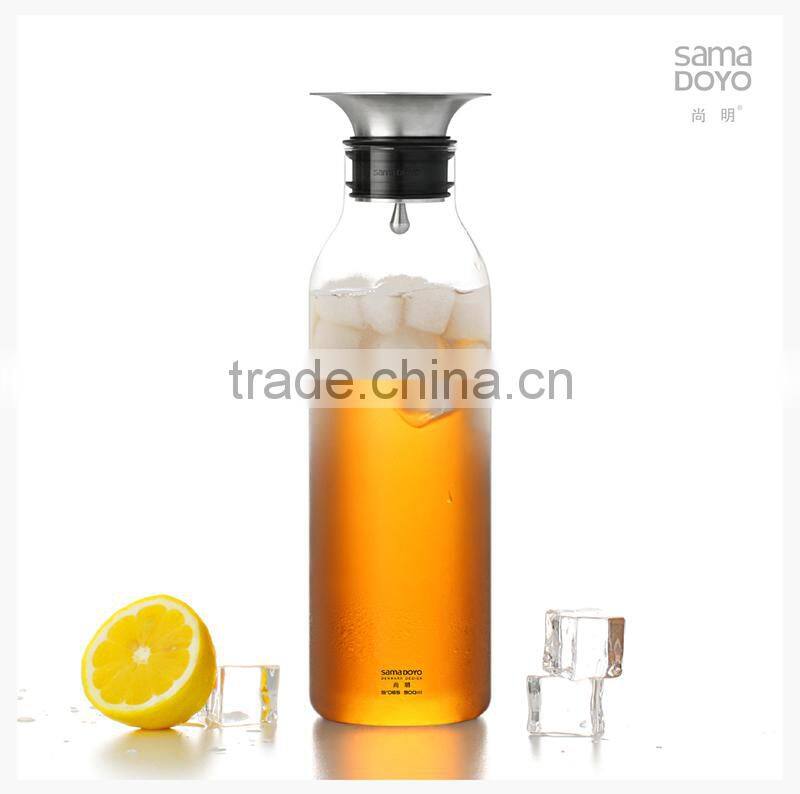 "SAMADOYO" Clear Glass Jug/ Kettle/ Bottle With Stopper