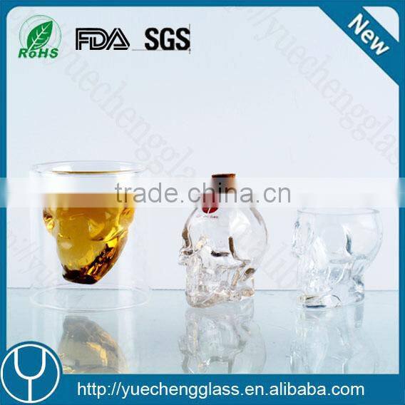 Double wall glass cup beer glass