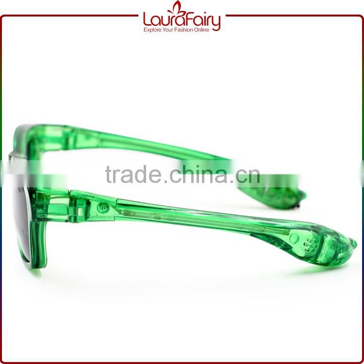 Laura Fairy 2016 Hot Product China Manufacture Kids Green LED Party Sunglasses