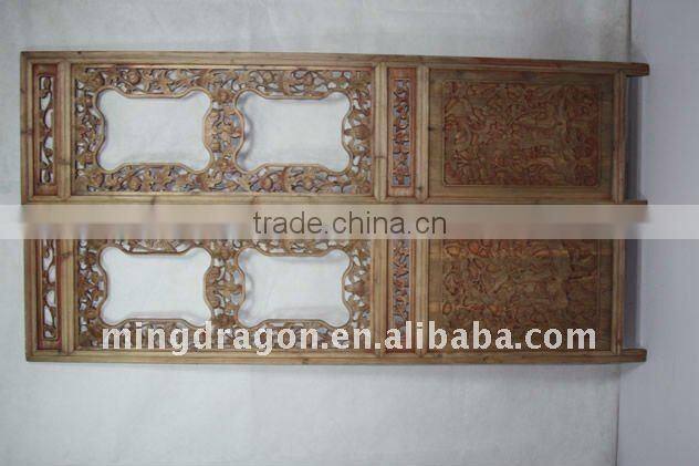 chinese antique natural carved screen