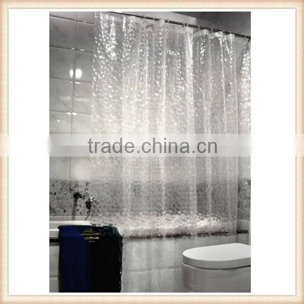 Factory Supply China supplier printed clear pvc shower curtain