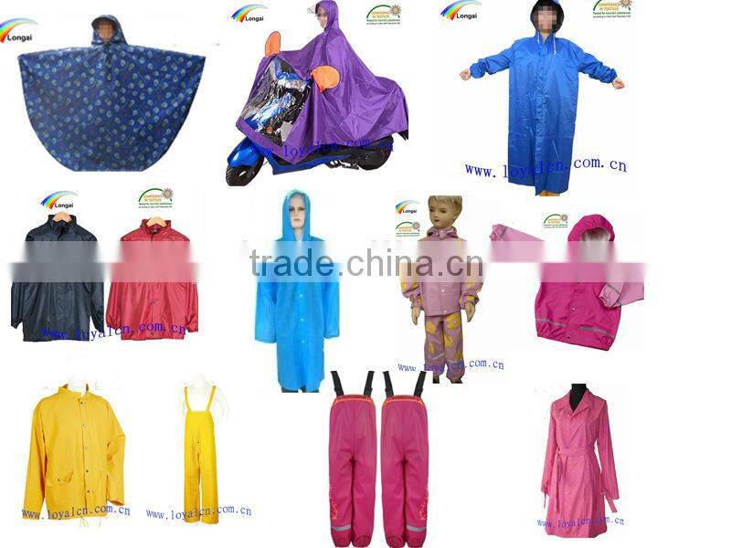 new style fashion polyester vinyl raincoat with hood