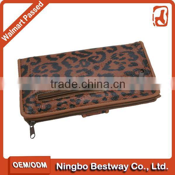 Wholesale fashion leopard leather wallet wonen