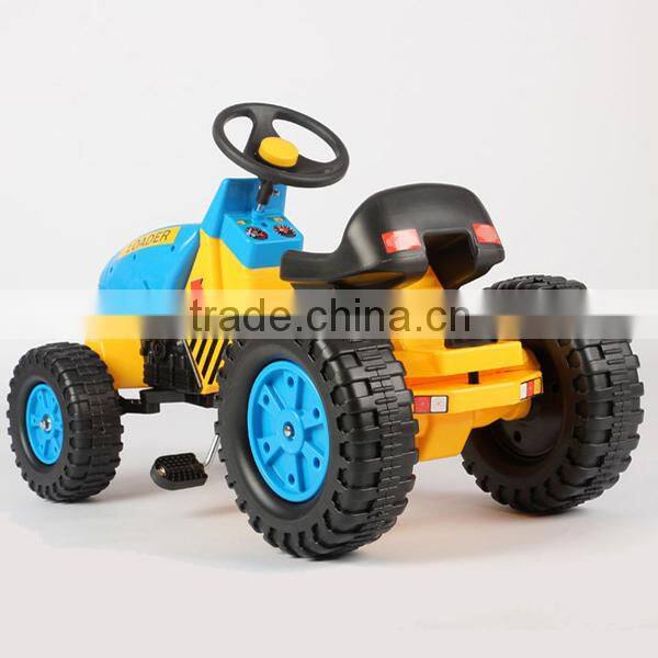 ABS ride on toy excavator style pedal tractor kids car