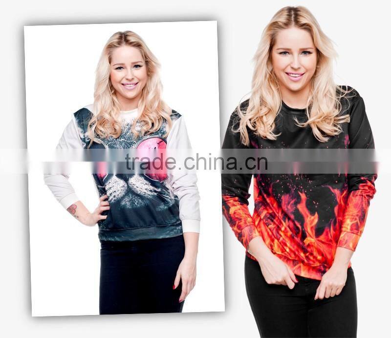 high quality 3d digital print fullprint crewneck sweatshirt spring autumn winter unisex custom oversized pullover