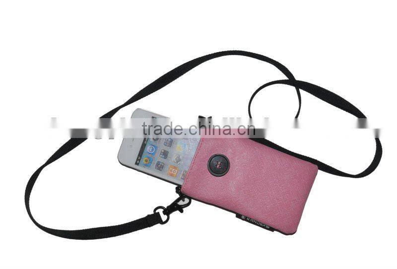 Cell phone pouches with shoulder strap