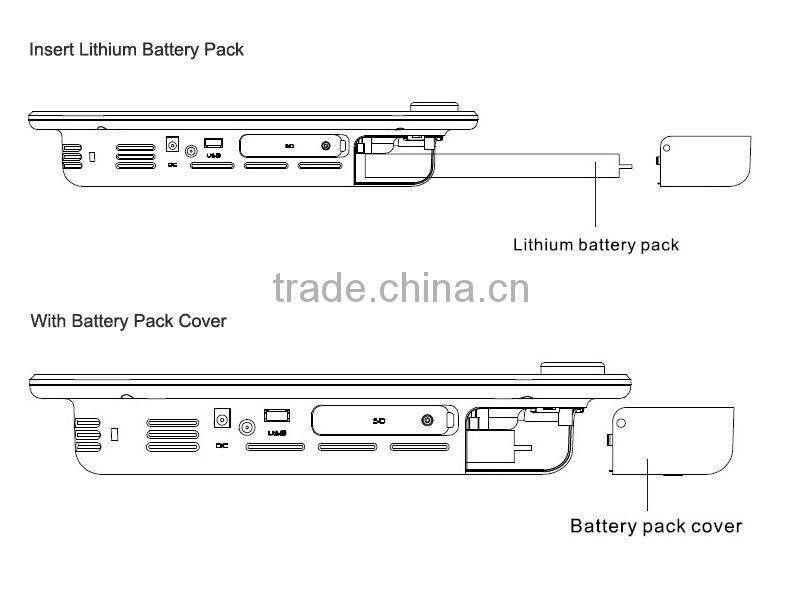 battery operated 9 inch lcd advertising display