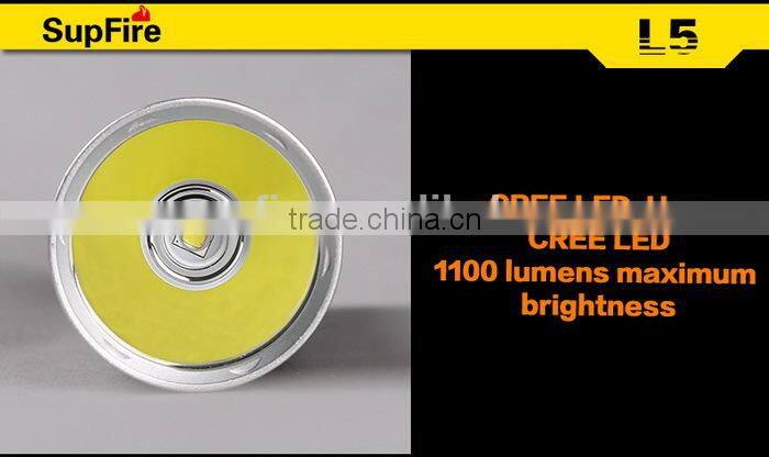 Hot sale high quality SupFire L5 aluminum waterproof high power rechargeable led flashlight