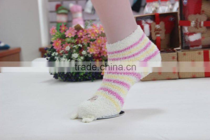 High quality custom soft warm microfiber cozy young girl socks