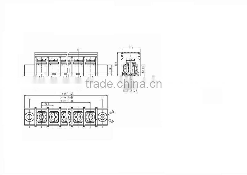 Barrier Terminal Block 10.0mm pitch TCE-58HM