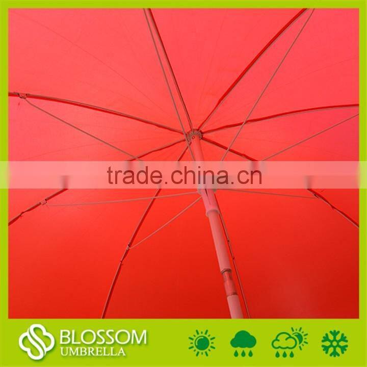 China cheap red color outdoor sun protection large beach umbrella