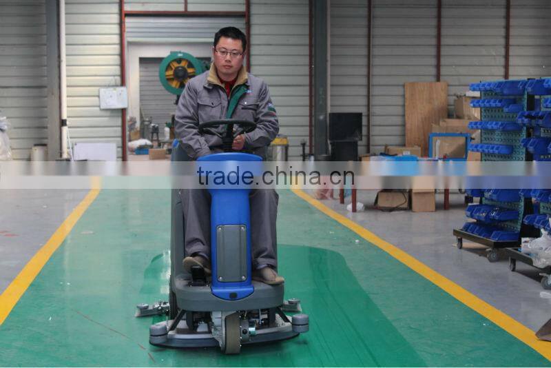Small ride on floor scrubber dryer large area used