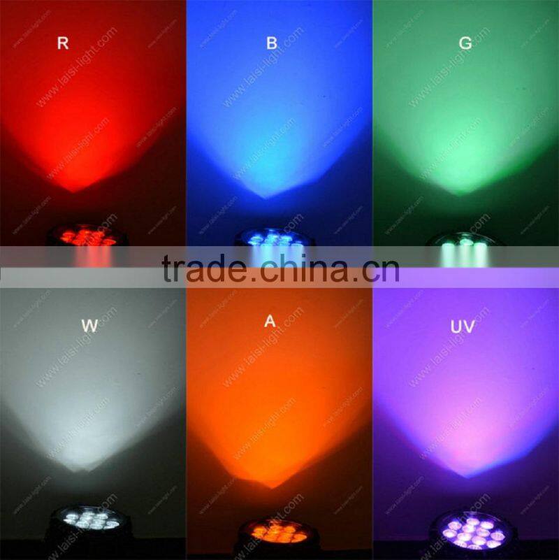 IP65 Led uv Light 12pcs*18W 6in1 led waterproof par light, Rgbwa+Uv led Par outdoor light