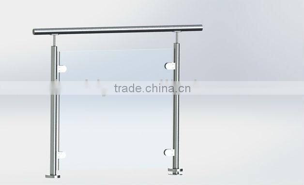 Stainless steel stair balustrade used in supermarket